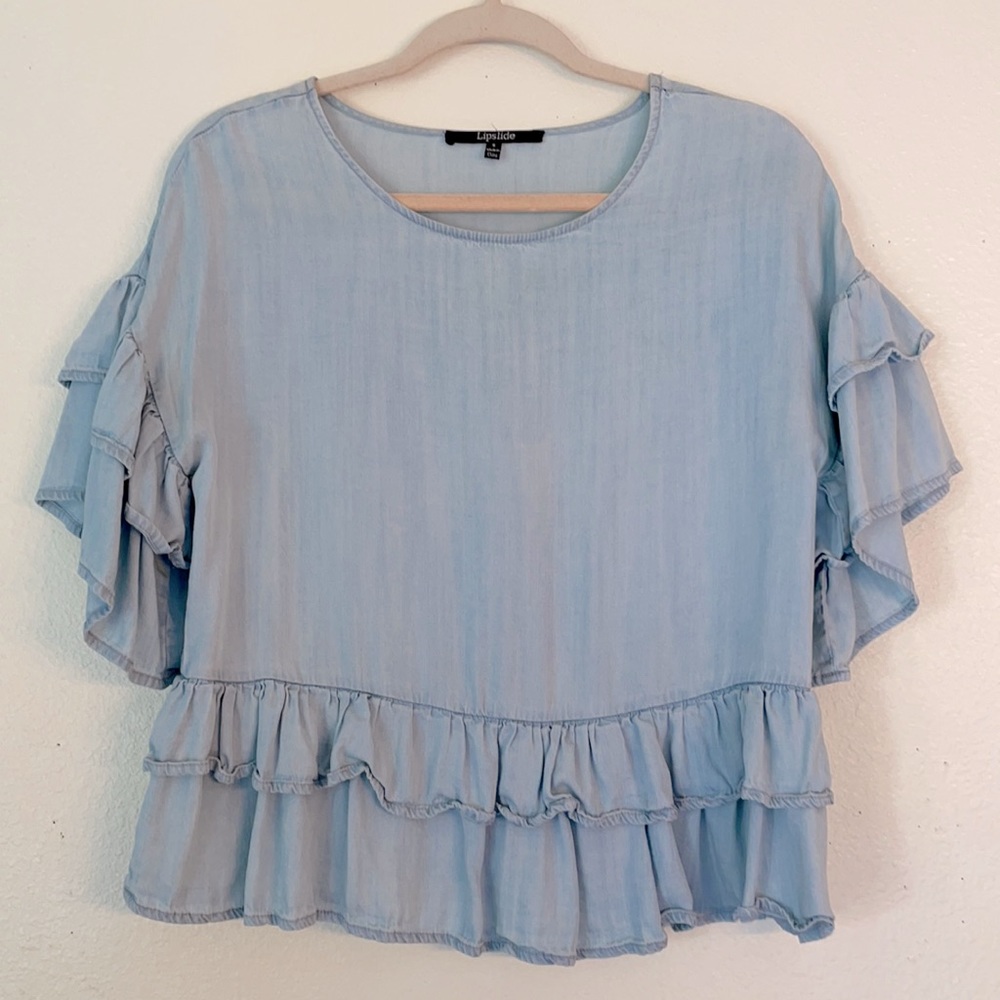 Women denim top LIPSLIDE